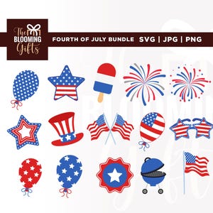 Paquete SVG del 4 de julio, SVG del 4 de julio, SVG patriótico, SVG de Estados Unidos, SVG del Día de la Independencia, SVG de país, PNG, Diseños de camisetas
