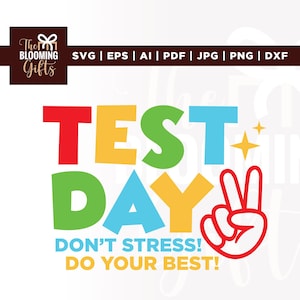 Es ist Testtag SVG, Testtag Lehrerin Kokette, Cricut, Sublimation, Rock the Test Schneide, Test Day Schneidedatei, Star Day Schneidedatei, Testing Schneidedatei