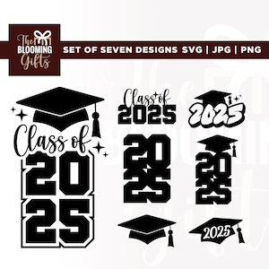 Graduation Cap Bundle SVG, Class of 2025 svg, Cricut, sublimation, Congrats Senior College Grad Svg, Grad Hat Class of Svg, Graduate Svg