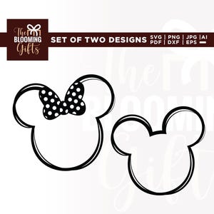 Mouse and Mice Head Outline Svg, Mouse Shirt Svg, Cricut, sublimation, Mice Svg, Mice Head Svg, Svg, Mice Head Png, Silhouette, Cut file