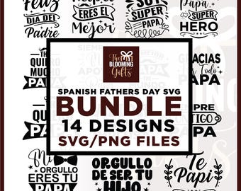 Spaanse Vaderdag SVG-bundel, 14 ontwerpen (SVG/PNG-bestanden)