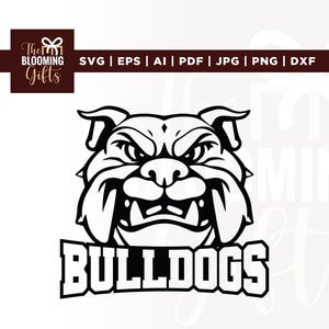 Bulldogs School Sport Team Logo Svg, Bulldog Logo, Cricut, Sublimation, Basketball State Svg, Baseball Shirt Svg, Basketball Svg, Football