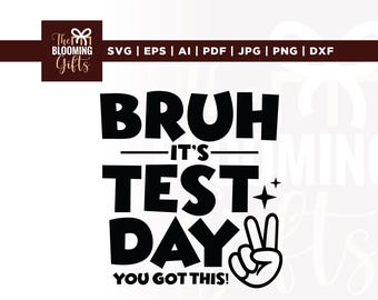 Dzień testu SVG, motywacja nauczycieli do testowania, Cricut, sublimacja (pobranie cyfrowe)