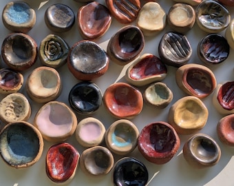 Handmade Ceramic Sensory Stone | Mindfulness Thumb Stone | Worry Stone | Meditation | Pocket Fidget Stone | Unique Gift for Adults & Kids