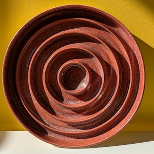 Ceramic Slow Feeder for Dogs or Cats – Large, Handmade – Unique Pet Bowl – Gift for Animal Lovers – Calm Mealtime