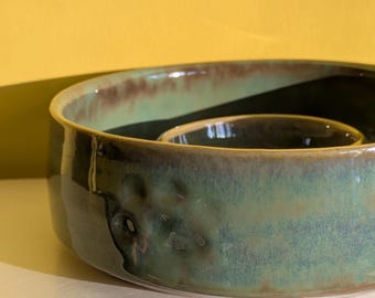 Ceramic Slow Feeder Dog Bowl | Handmade Anti Gulping Bowl | Vibrant Glazes | Pottery Pet Food Dish | Dog Accessories | Gift for Dog Lovers