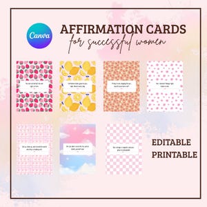 50 cartes d'affirmation – PDF imprimable (téléchargement numérique)