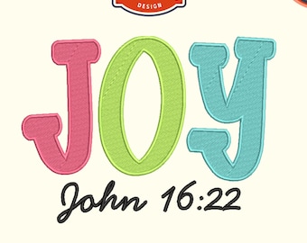 Preppy Joy Stickdatei, Trending Christliche Stickdatei, DST PES Stickdatei für die Stickmaschine
