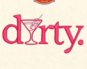 Dirty Martini Embroidery Design, Western Rodeo (Digital Files)