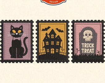 Cute Spooky Halloween Stamps Machine embroidery files, Halloween embroidery, Digital files For 4x4 Hoop, Instant download