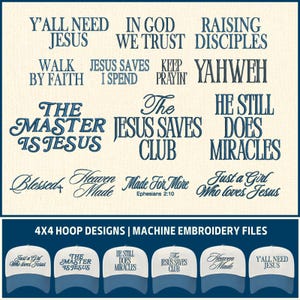 15 Christian embroidery designs, Religious embroidery files, Embroidery Bundle, 4x4 Hoop Embroidery Designs