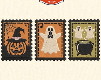 Spooky Halloween Stamps Machine embroidery files, Halloween embroidery, Digital files For 4x4 Hoop, Instant download