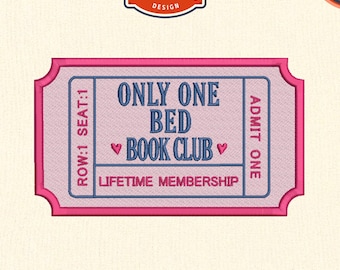 Book Club Embroidery Design: Romance Reader Gift (DST, PES Files)