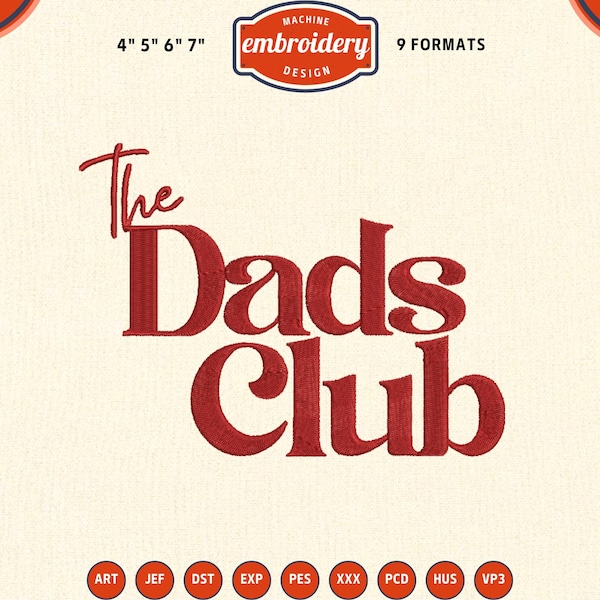 The Dads club Machine embroidery files, Funny wifey mom housewife embroidery designs, 4x4 hoop designs
