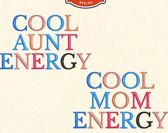 Cool mom Cool aunt club Machine embroidery files, Funny wifey mom housewife embroidery designs, Mom life, 4x4 hoop designs, digital files