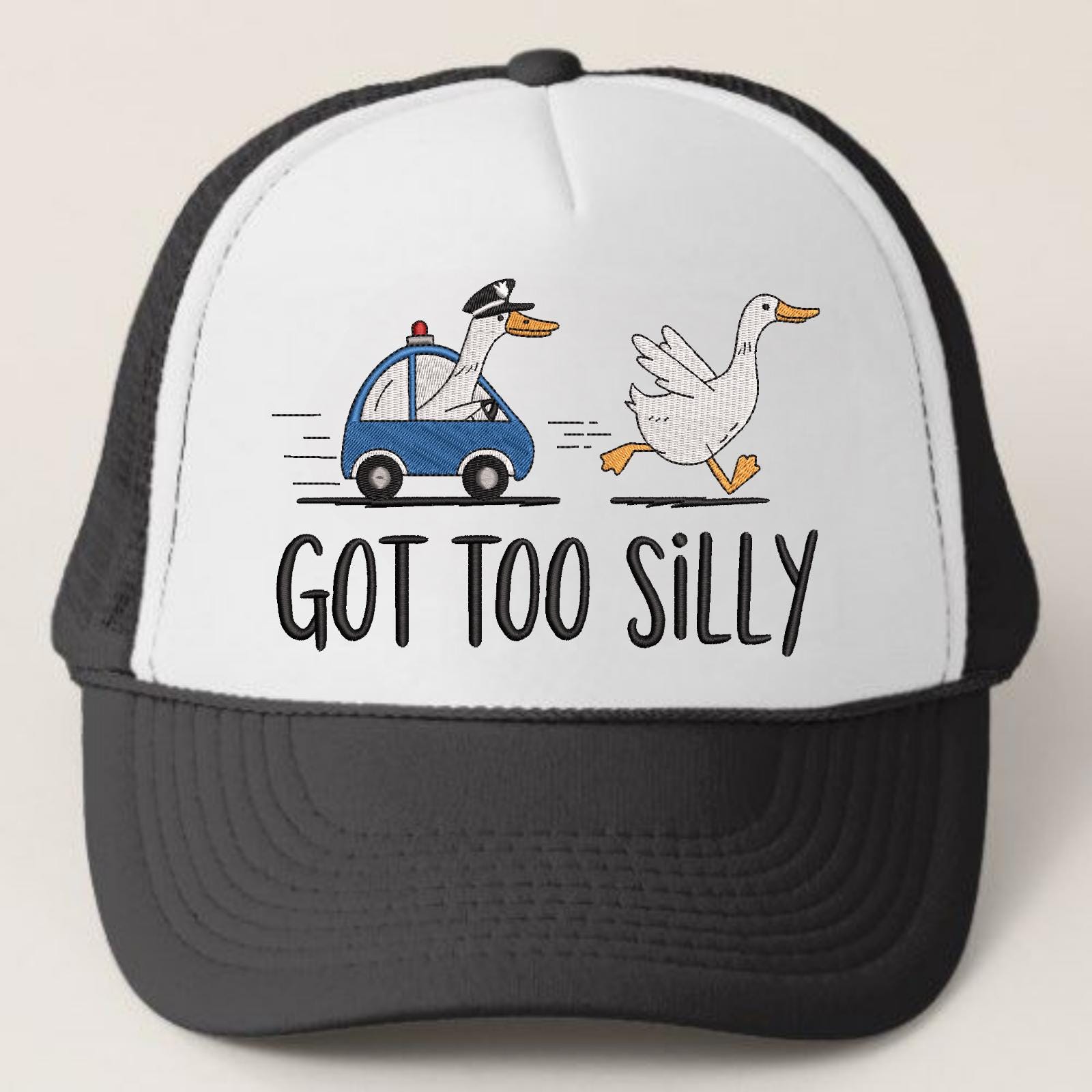 Silly Goose Embroidery Design, Police Chase (DST PES File) - Etsy