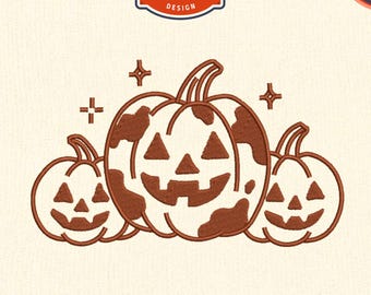 Śliczne dynie, pliki do haftu maszynowego, wzory haftu jesiennego, hafty na Halloween, pliki cyfrowe do obręczy 4x4