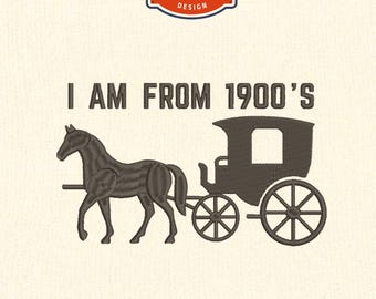 I am from 1900s Embroidery Design, Funny 90s embroidery files, 4x4 Hoop Embroidery Designs