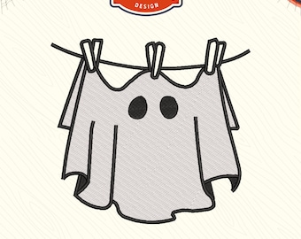 Cute Ghost Machine embroidery files, Fall Embroidery Design, Halloween embroidery, Digital files For 4x4 Hoop, Instant download