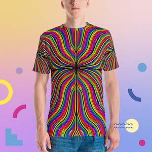 The Threshold T-Shirt, Custom Psychedelic Tee, Spiritual Shirt, Psychedelic Clothing, Psychedelic Boyfriend Birthday Gifts, Trippy Gifts