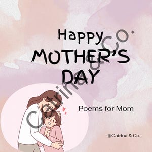 Paquete de tarjetas con poemas para el Día de la Madre / Tarjetas imprimibles para el Día de la Madre / Plantilla editable de Canva / Descarga digital instantánea / Ideas de regalos para el Día de la Madre