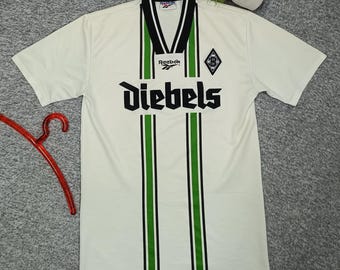 Vintage Reebok Borussia Mönchengladbach Diebels Away Jersey Blanco M