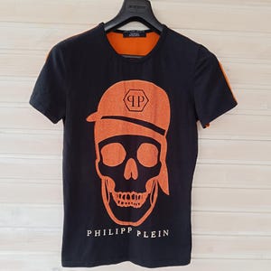 Vintage Philipp Plein T-Shirt Size L Stylish and Unique Unisex