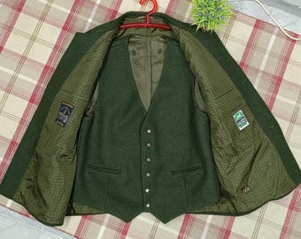 Vintage Bavaria Original Bayerischer Loden Chaqueta - Lana Verde Fischer L