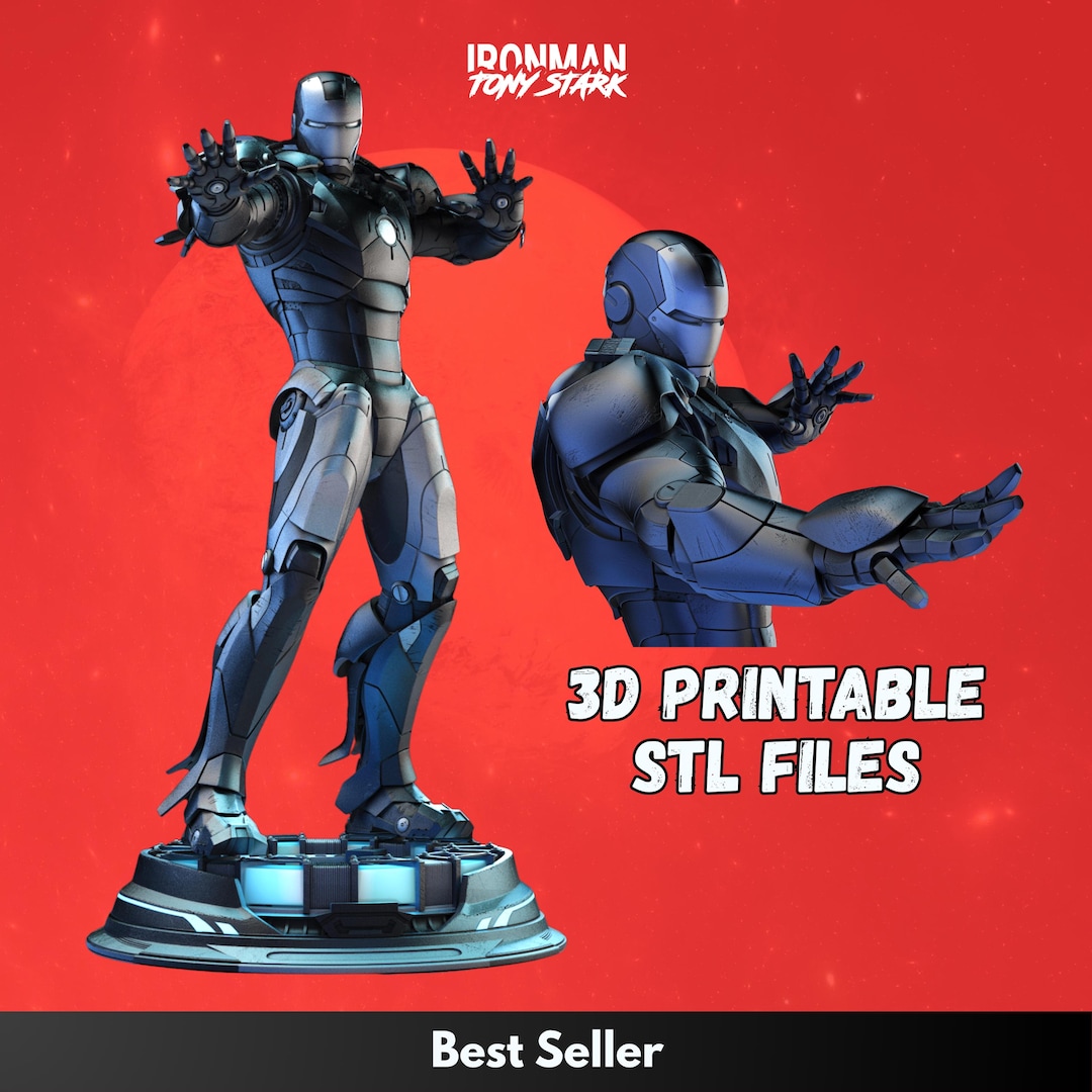 STL 3D Print File Iron Man | 3D Printer Files | Marvel Superhero 3D ...