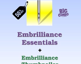 Embrilliance Essentials + Thumbnailer Pack of 2 Embroidery Software Bundle