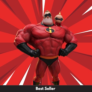 STL 3D Print File Mr Incredible Disney | 3D Printer Files | Superhero 3D Model for 3D Printing and Collectible Display Best Gift for Him