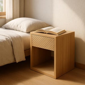 Bedside Table – Saitama solid oak wood
