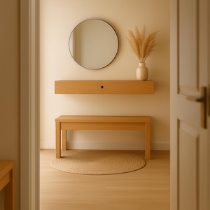 Floating Console Table – Nara solid oak wood