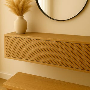 Floating Console Table –Nagano Console table , entrance table, wooden hall table, solid oak table