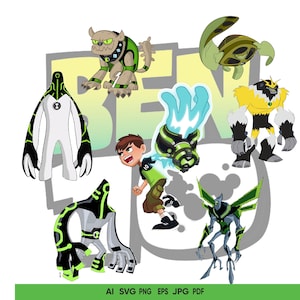 Ben 10 ,Alien Force svg, Ben 10 Bundle svg, Alien 10 svg, Superhero PNG, Ben 10 Sticker svg, Para, Tumbler svg, digital product, printable