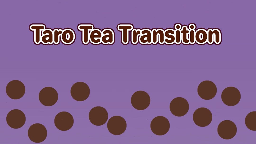 Boba Tea Transition Stinger Video OBS Green Screen Thai Matcha Taro ...