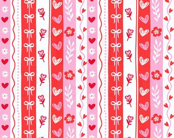 Modèle sans couture coquette Saint-Valentin, nœuds floraux en forme de coeur (JPG)