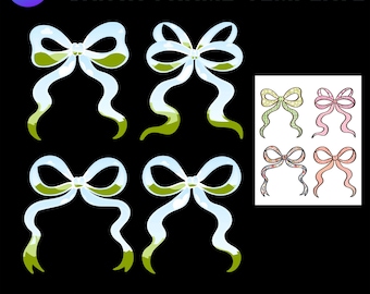 Coquette Bow Canva Frame Template (Digital Download)