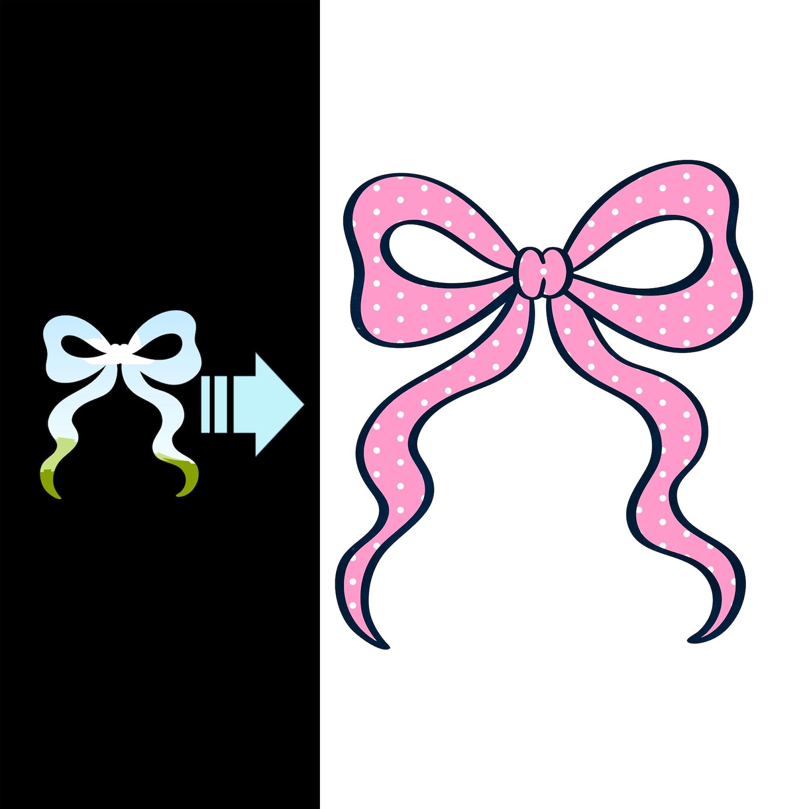 Coquette Bow Canva Frame Template (digital Download) - Etsy