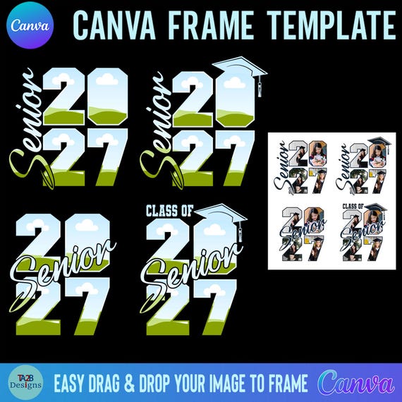 Senior 2027 Canva Photo Frame Template (Digital Download)