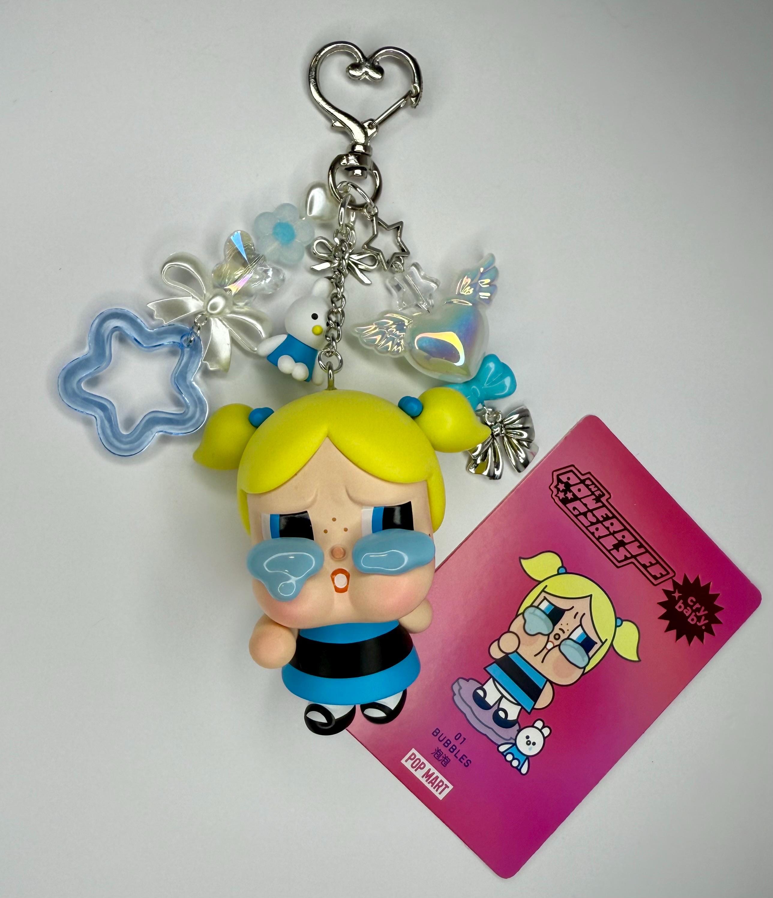 キーホルダー・キーリング CRYBABY X POWERPUFF GIRLS SERIES KEYRING BUNNY BUBBLES The Powerpuff Girls X Cry Baby Keychain Light Pink ( Bunny