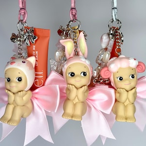 Authentic Sonny Angel Bag Charm: Cherry Blossom Hanami Edition with ELF Lip Balm