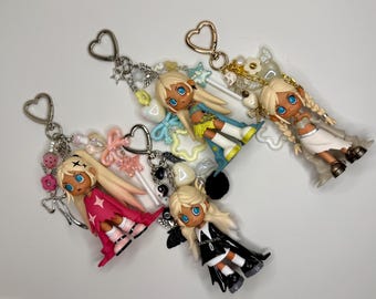 Handmade Lil Peach Riot Poppy Keychain: Fairycore Bag Charm