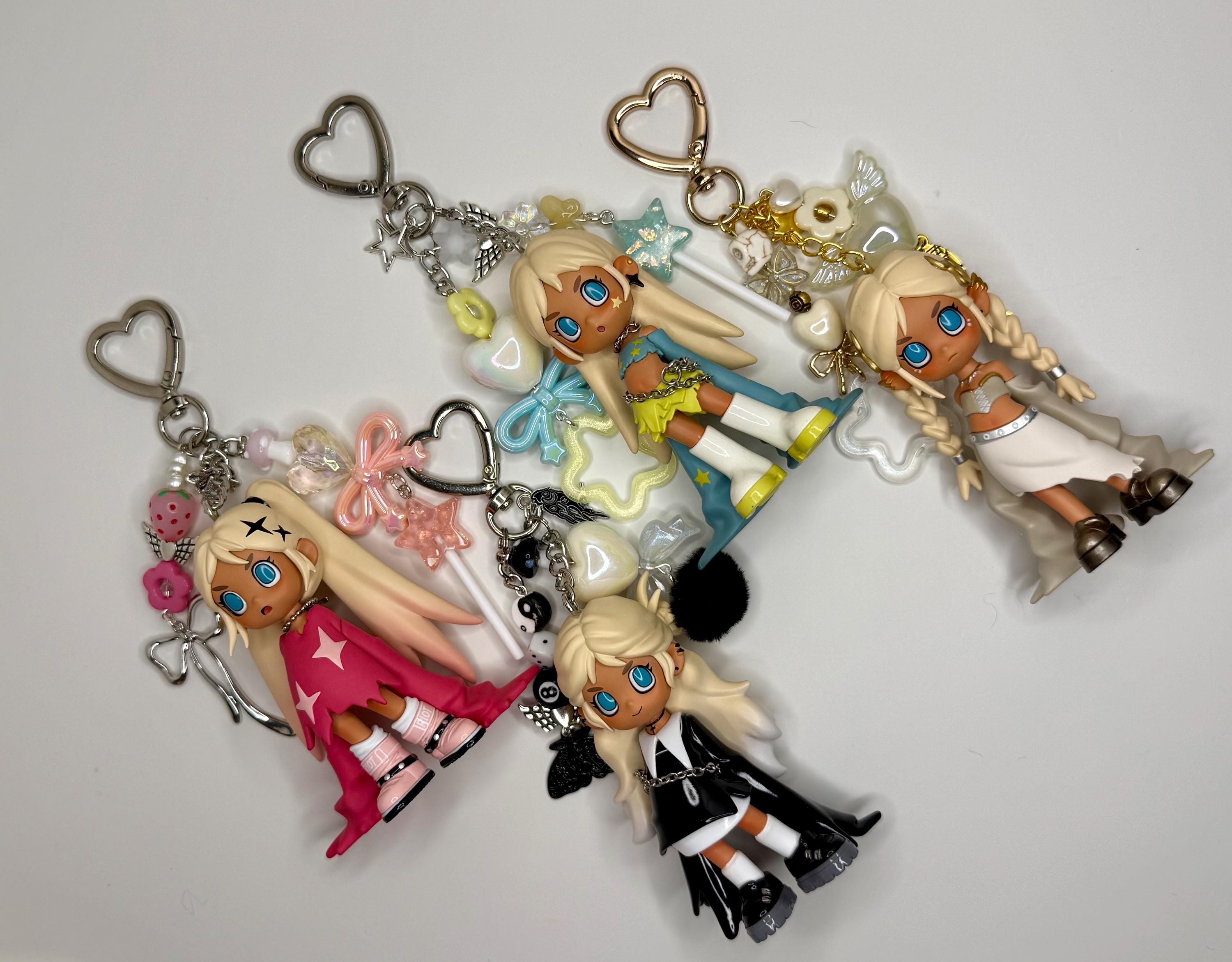 Handmade Lil Peach Riot Poppy Keychain: Fairycore Bag Charm - Etsy