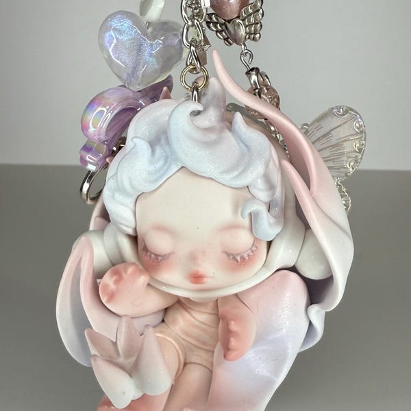 Handmade Collectable Figure Keychain – Pastel Fairycore Bag Charm