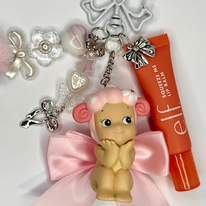 Authentic Sonny Angel Bag Charm: Cherry Blossom Hanami Edition with ELF Lip Balm