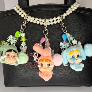 Powerpuff Girls Mini Nachbau von Cry Baby Figuren Handgemacht Y2K Cluster Taschenanhänger Sammlerstück Kawaii