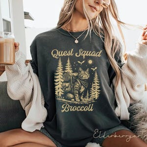 Quest Fantasy Squad Broccoli Comfort Colors® Shirt Funny Cat, Fourth Wing Shirt, Basgiath War College, Violet Sorrengail, Dragon Rider Shirt