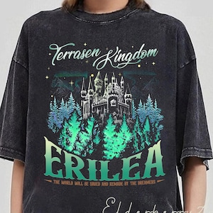 Terrasen Kingdom Comfort Colors Shirt, Throne of Glass Inspired T-Shirt, Fantasy Bookish Tee, Aelin Galathynius Shirt, Book Lover Gift