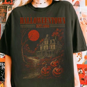 Halloweentown Comfort Colors Shirt, Retro Halloween Tee, Not So Scary Halloween Shirt, Spooky Season Unisex Comfort Colors Tee